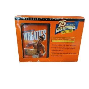 Muhammad Ali Mini Wheaties Box - 75 Years of Champions 24K Gold Signature